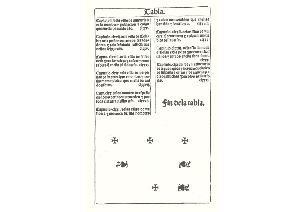 Libro grandezas España-Medina-Robertis-Incunabula & Ancient Books-facsimile book-Vicent García Editores-9 Index i